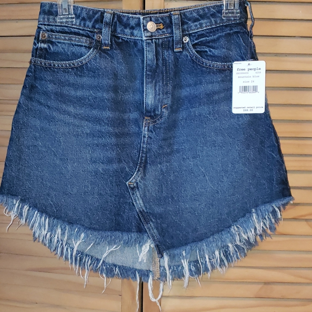 Free People jean skirt